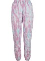 UC Ladies Dámské kalhoty Tie Dye Track aquablue/růžové