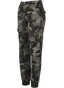 UC Ladies Dámské kalhoty Camo Cargo s vysokým pasem tmavé masky