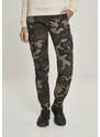 UC Ladies Dámské camo cargo kalhoty s vysokým pasem woodcamo