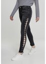 UC Ladies Dámské džínové kalhoty Lace Up Skinny Pants - černé