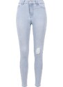 UC Ladies Dámské úzké džínové kalhoty s vysokým pasem - modré