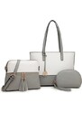 Miss Lulu Kabelkový set 3 pcs Luxury Grey / White