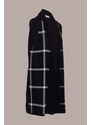 Černá dlouhá vesta z vlněné směsi Piero Moretti