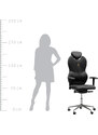 Kulik System Antracitová látková kancelářská židle Grand