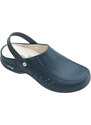 Nursing Care BERLIM WG4AP03 pracovní kožená pratelná obuv s certifikací unisex s páskem tmavě modrá
