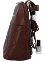 David Jones Praktický dámský koženkový batůžek Nina, hnědý