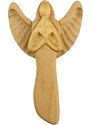 AMADEA Dřevěný anděl se srdcem, masivní dřevo, 22x15x2 cm