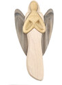 AMADEA Dřevěný anděl se srdcem, barevný, masivní dřevo, 22x12x2 cm