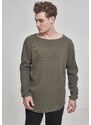 Urban Classics Long Shaped Waffle L/S Tee olive