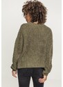 UC Ladies Dámský široký oversize svetr olivový