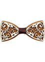 AMADEA Dřevěný motýlek k obleku - ornament 11 cm