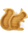 AMADEA Dřevěná miska ve tvaru veverky, masivní dřevo, velikost 21,5x17 cm