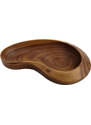 AMADEA Dřevěná miska ve tvaru ledviny, masivní dřevo americký ořech, 26x16,5x4,5 cm