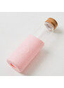 Skleněná láhev s rukávem, 550 ml, Neon Kactus, růžová