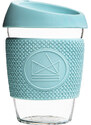 Skleněný hrnek na kávu, 340ml, Neon Kactus, světle modrý