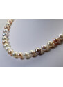 náhrdelník ze sladkovodních perel 7,5-8,5 mm se stříbrným uzávěrem
