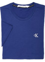 Pánské modré tričko s malým vyšitým logem Calvin Klein