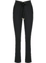 Černé vlněné slimfit kalhoty - CAVALLI CLASS