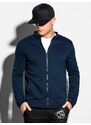 Ombre Clothing Pánská mikina na zip Matteo navy B1071 (OM-SSZP-22FW-005)