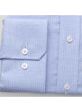 Willsoor Pánská košile klasická světle modrá s kostkovaným vzorem 12146
