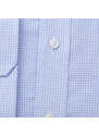 Willsoor Pánská košile klasická světle modrá s kostkovaným vzorem 12146