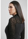 UC Ladies Dámské krajkové šaty s želvím krkem černé