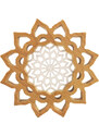 AMADEA Mandala s vkladem na zavěšení, masivní dřevo, průměr 20 cm