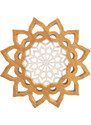 AMADEA Mandala s vkladem na zavěšení, masivní dřevo, průměr 30 cm
