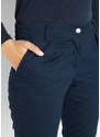 bonprix Termo chino kalhoty s kostkovanou podšívkou Modrá