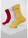 Urban Classics Accessoires Nápis Ponožky 3-Pack žlutá/červená/bílá