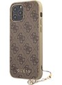 Ochranný kryt pro iPhone 12 Pro MAX - Guess, 4G Charms Brown