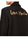 Černý vlněný kabát - LOVE MOSCHINO