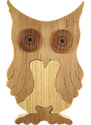 AMADEA Dřevěné puzzle sova, masivní dřevo dvou druhů dřevin, 15 cm