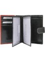 Pánská kožená peněženka Rovicky 331L-RBA-D RFID modrá / červená
