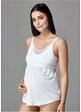 Dagi White Postpartum Nursing Undershirt