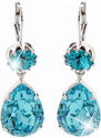 SkloBižuterie-J Náušnice Drop s kameny Swarovski Aquamarine