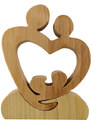 AMADEA Dřevěné puzzle betlém v srdci, masivní dřevo dvou druhů dřevin, 9x12x3 cm