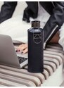 EQUA DUO Sada 2 EQUA produktů Cup Black 300 ml termohrnek z nerezové oceli + Mismatch Graphite 750 ml ekologická skleněná lahev s obalem z umělé kůže