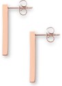 BeWooden Náušnice s dřevěným detailem Rose Earrings Rectangle