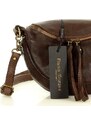 MARCO MAZZINI CROSSBODY KABELKA - TMAVĚ HNĚDÁ