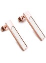 BeWooden Náušnice s dřevěným detailem Bright Earrings Rectangle