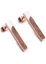 BeWooden Náušnice s dřevěným detailem Rea Earrings Rectangle