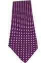 Klukovna Fialová kravata s bílými puntíky