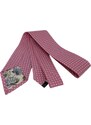 Klukovna Růžová kravata s bílými puntíky