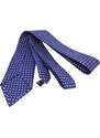 Klukovna Tmavě modrá kravata s bílými puntíky