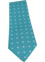 Klukovna Tyrkysová kravata s bílými puntíky