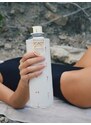 EQUA Mismatch Playa 750 ml designová luxusní ekologická skleněná lahev na pití s obalem z umělé kůže