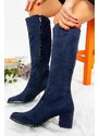 Fox Shoes Navy Blue Women's Boots