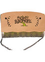 AMADEA Dřevěná kabelka zelená - strom 25 cm