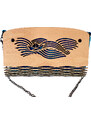 AMADEA Dřevěná kabelka tyrkysová - moře 25 cm